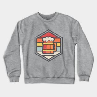 Retro Badge Beer Light Crewneck Sweatshirt